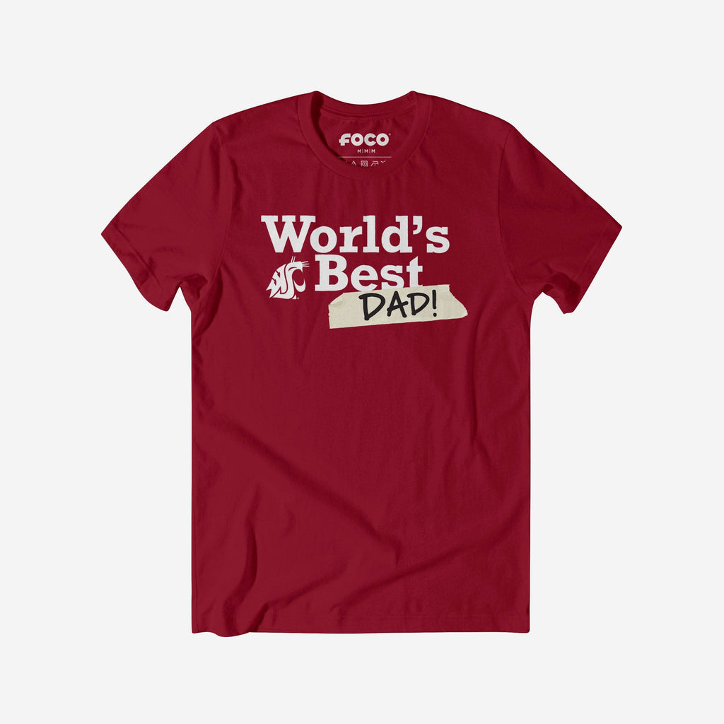 Washington State Cougars World's Best Dad T-Shirt FOCO S - FOCO.com