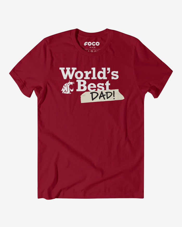 Washington State Cougars World's Best Dad T-Shirt FOCO S - FOCO.com