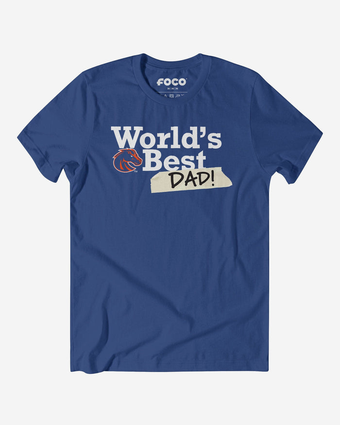Boise State Broncos World's Best Dad T-Shirt FOCO S - FOCO.com