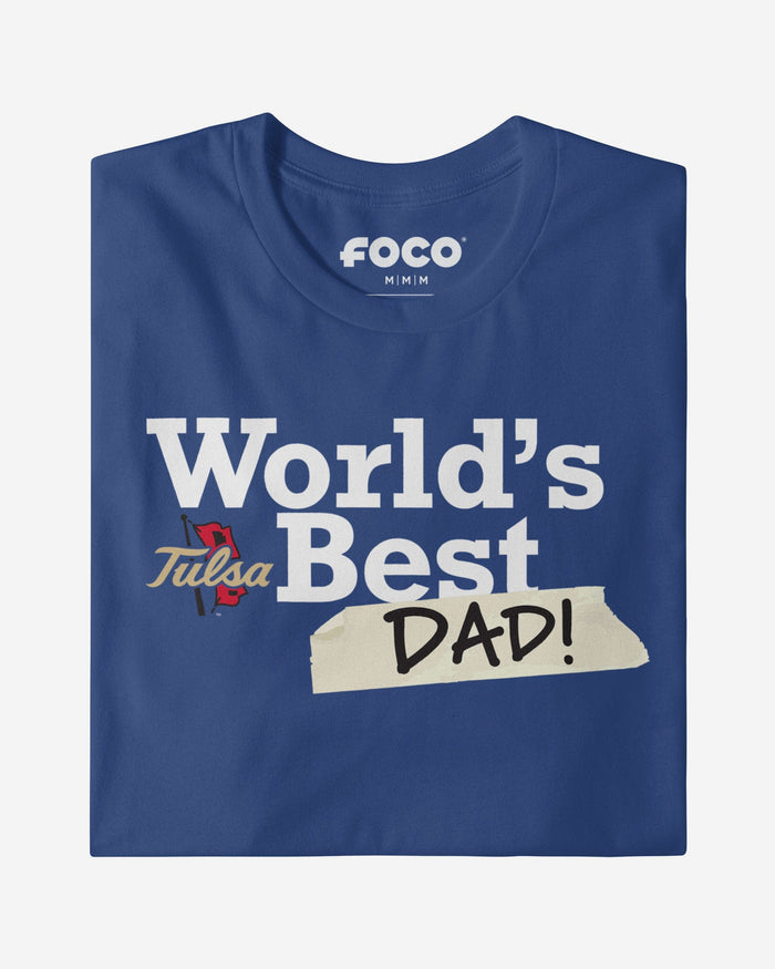 Tulsa Golden Hurricane World's Best Dad T-Shirt FOCO - FOCO.com