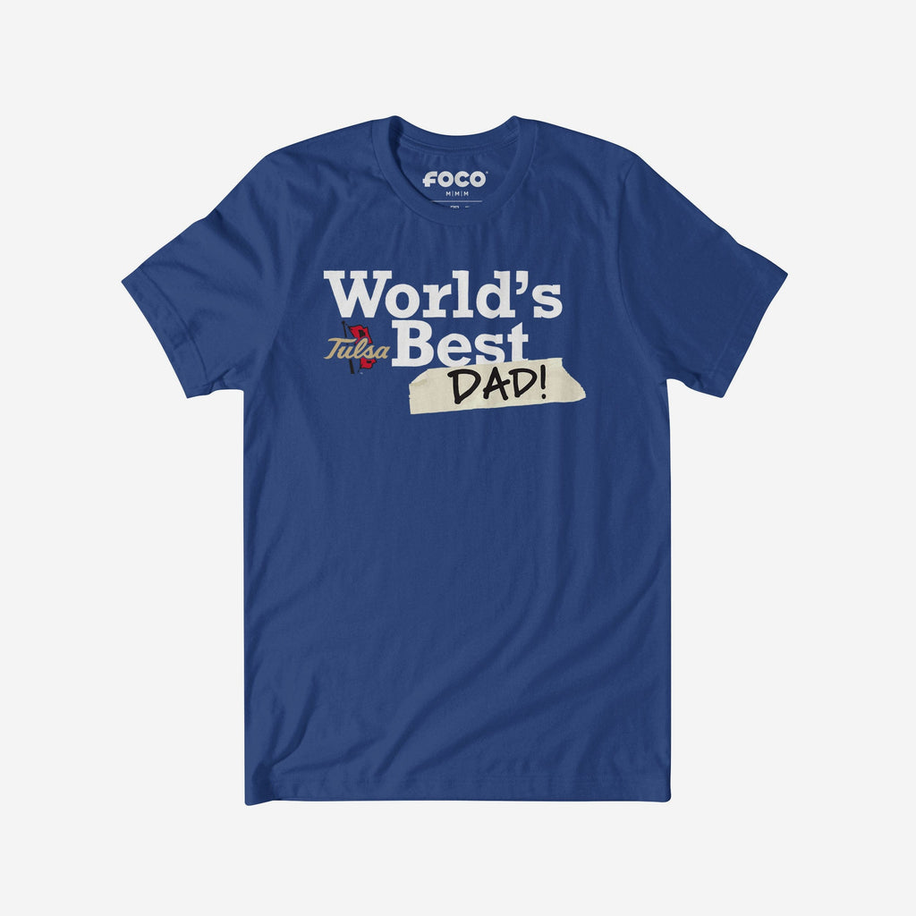 Tulsa Golden Hurricane World's Best Dad T-Shirt FOCO S - FOCO.com