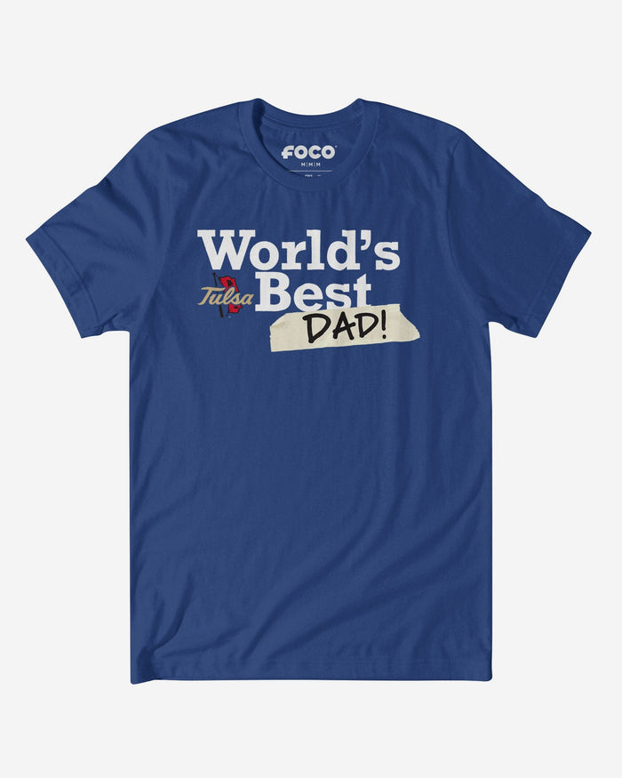 Tulsa Golden Hurricane World's Best Dad T-Shirt FOCO S - FOCO.com