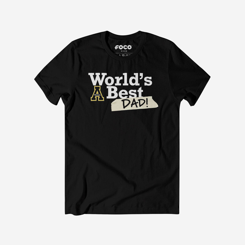 Appalachian State Mountaineers World's Best Dad T-Shirt FOCO S - FOCO.com