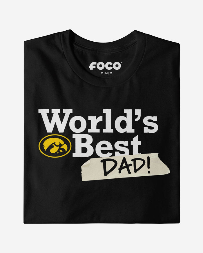 Iowa Hawkeyes World's Best Dad T-Shirt FOCO - FOCO.com