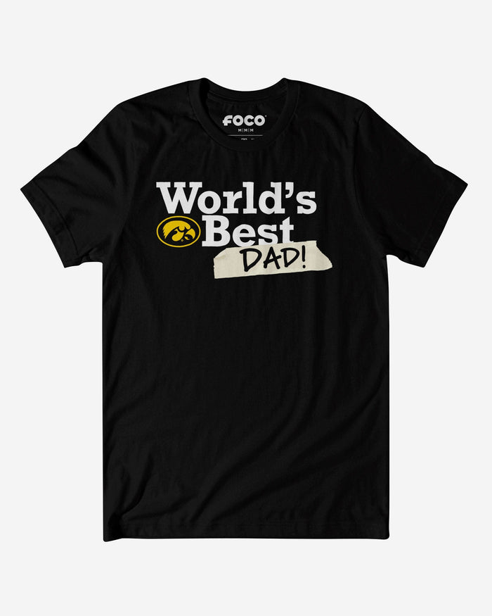 Iowa Hawkeyes World's Best Dad T-Shirt FOCO S - FOCO.com