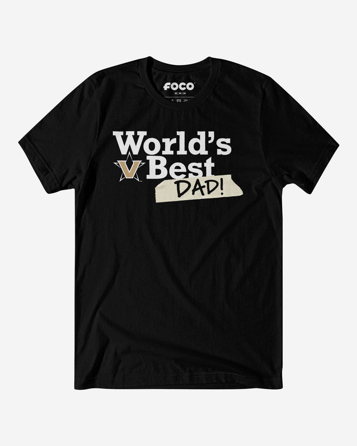 Vanderbilt Commodores World's Best Dad T-Shirt FOCO S - FOCO.com