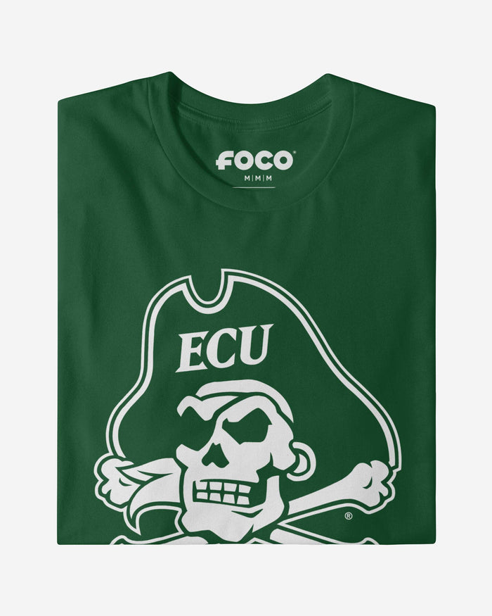 East Carolina Pirates White Logo T-Shirt FOCO - FOCO.com