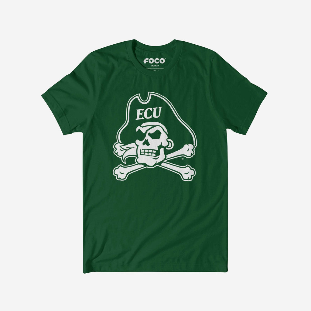 East Carolina Pirates White Logo T-Shirt FOCO S - FOCO.com