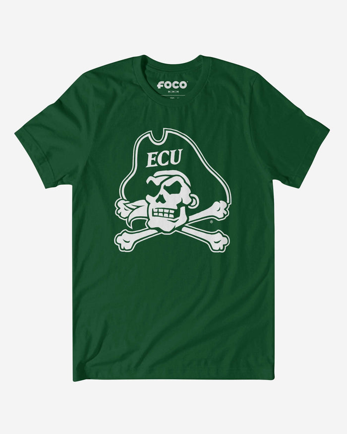 East Carolina Pirates White Logo T-Shirt FOCO S - FOCO.com
