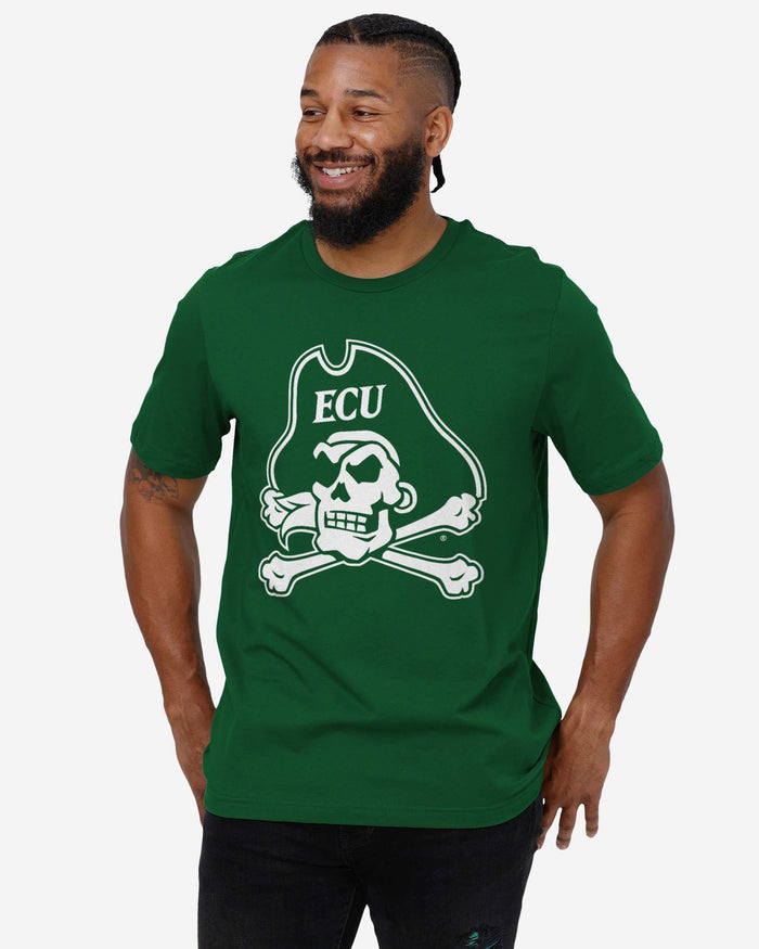 East Carolina Pirates White Logo T-Shirt FOCO - FOCO.com