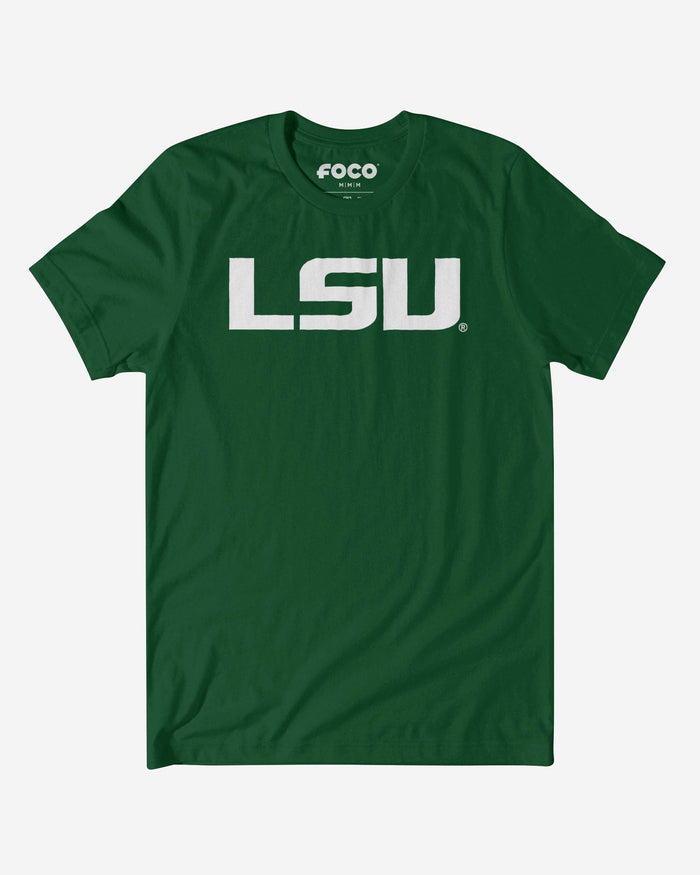 LSU Tigers White Logo T-Shirt FOCO S - FOCO.com
