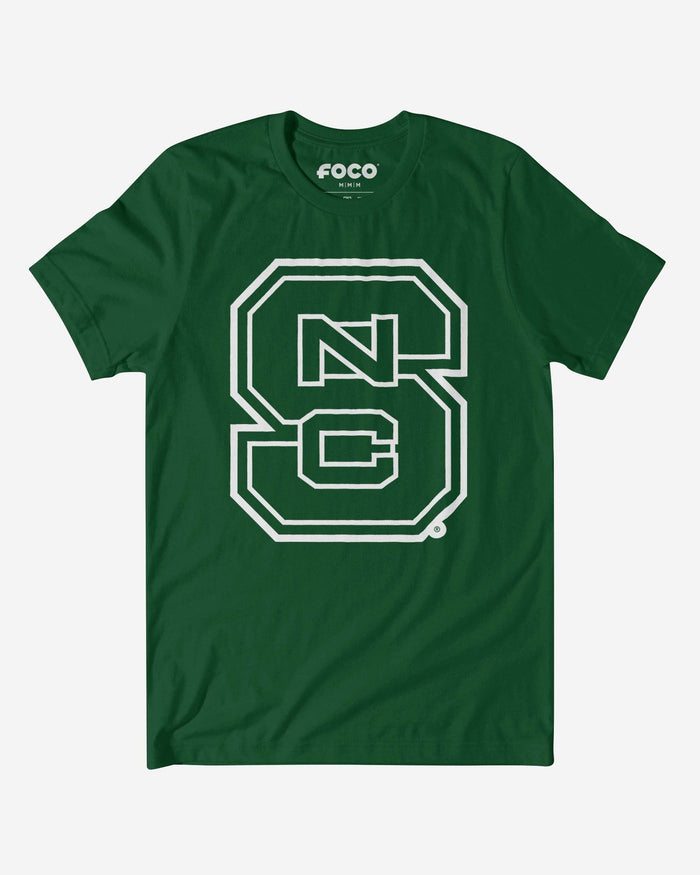 NC State Wolfpack White Logo T-Shirt FOCO S - FOCO.com