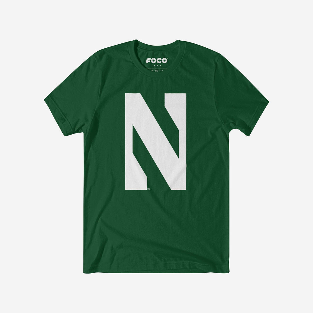 Northwestern Wildcats White Logo T-Shirt FOCO S - FOCO.com