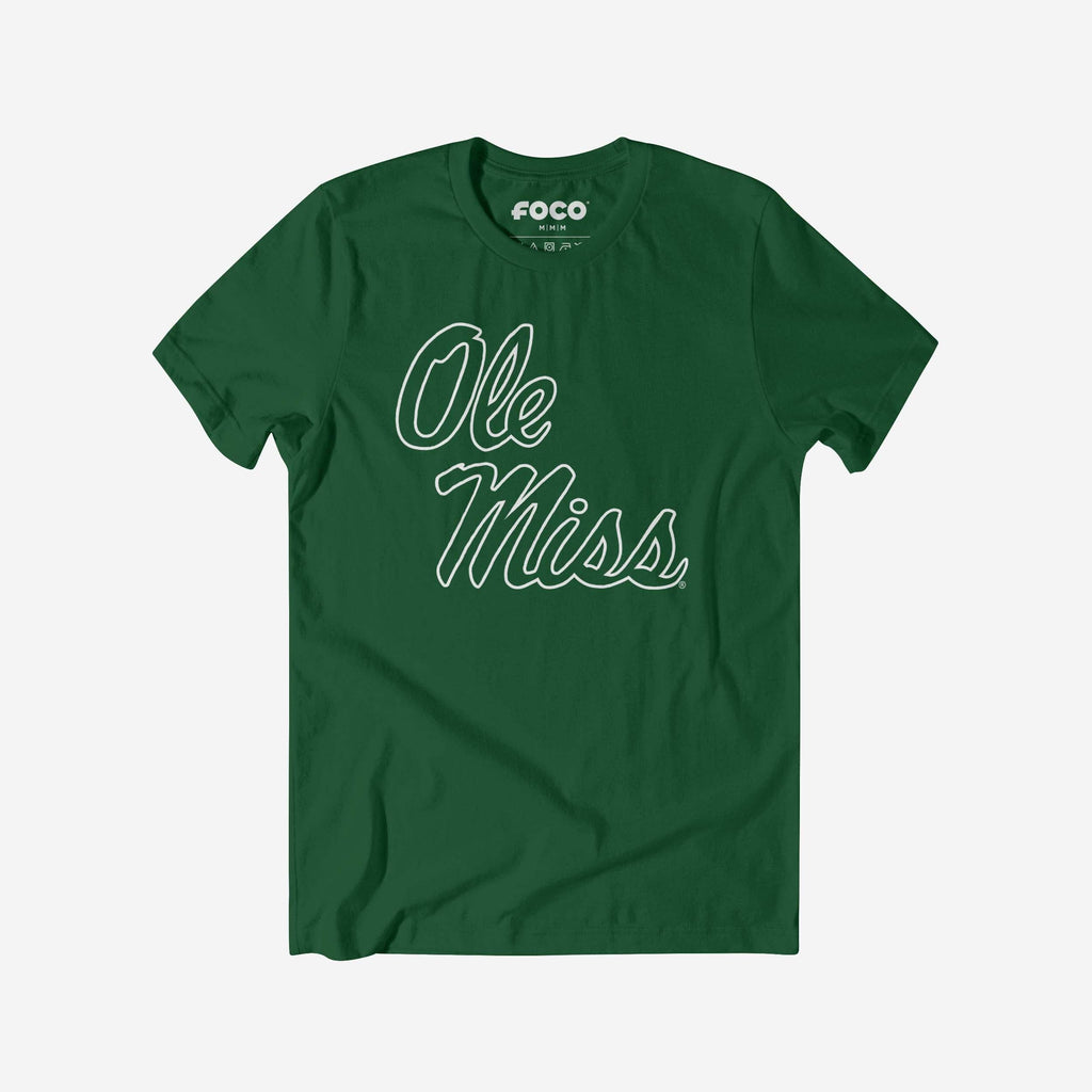 Ole Miss Rebels White Logo T-Shirt FOCO S - FOCO.com