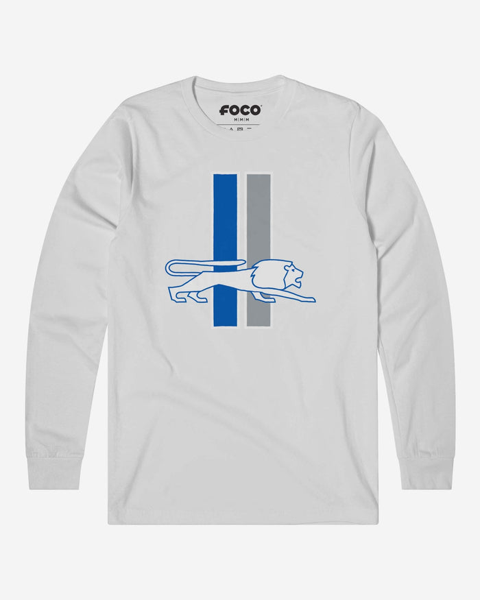 Detroit Lions 1961 Retro Logo Long Sleeve T-Shirt FOCO White S - FOCO.com