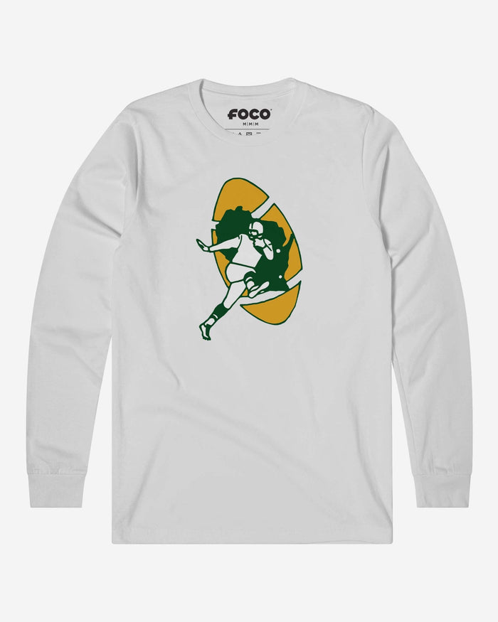 Green Bay Packers 1961 Retro Logo Long Sleeve T-Shirt FOCO White S - FOCO.com