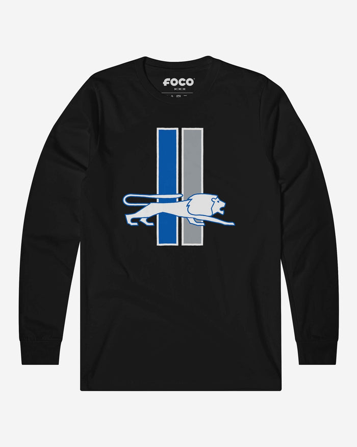 Detroit Lions 1961 Retro Logo Long Sleeve T-Shirt FOCO Black S - FOCO.com