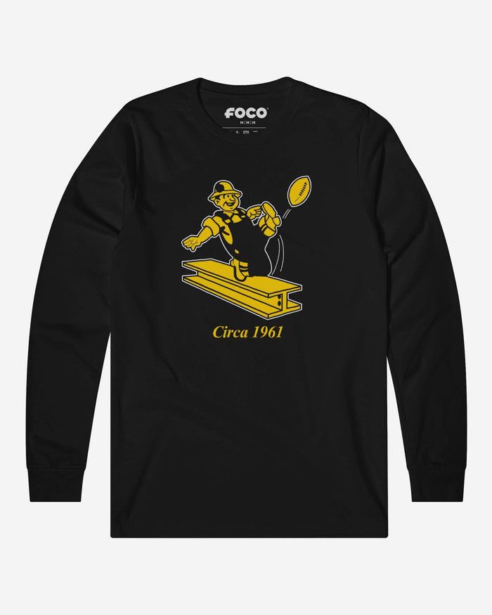 Pittsburgh Steelers 1962 Retro Logo Long Sleeve T-Shirt FOCO S - FOCO.com