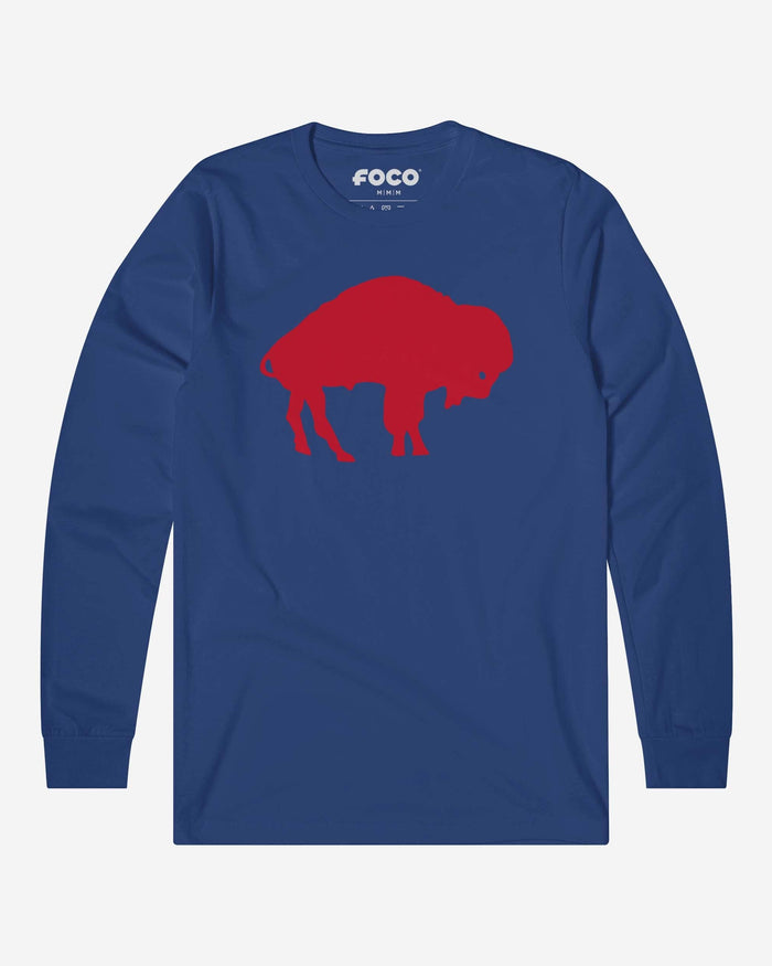 Buffalo Bills 1970 Retro Logo Long Sleeve T-Shirt FOCO True Royal S - FOCO.com