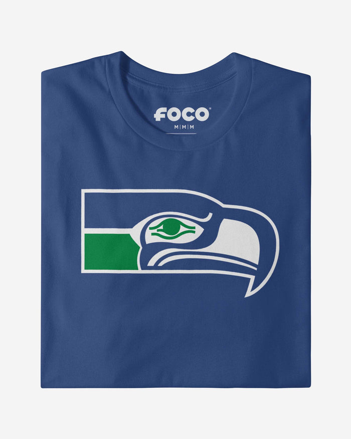 Seattle Seahawks 1976 Retro Logo Long Sleeve T-Shirt FOCO - FOCO.com