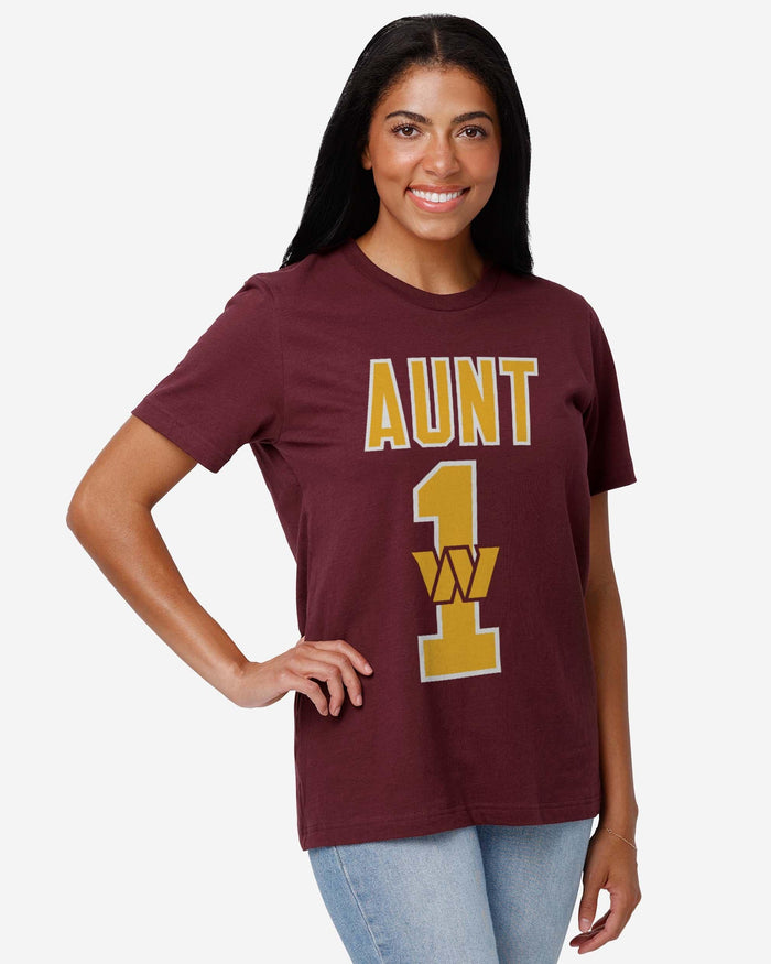 Washington Commanders Number 1 Aunt T-Shirt FOCO - FOCO.com