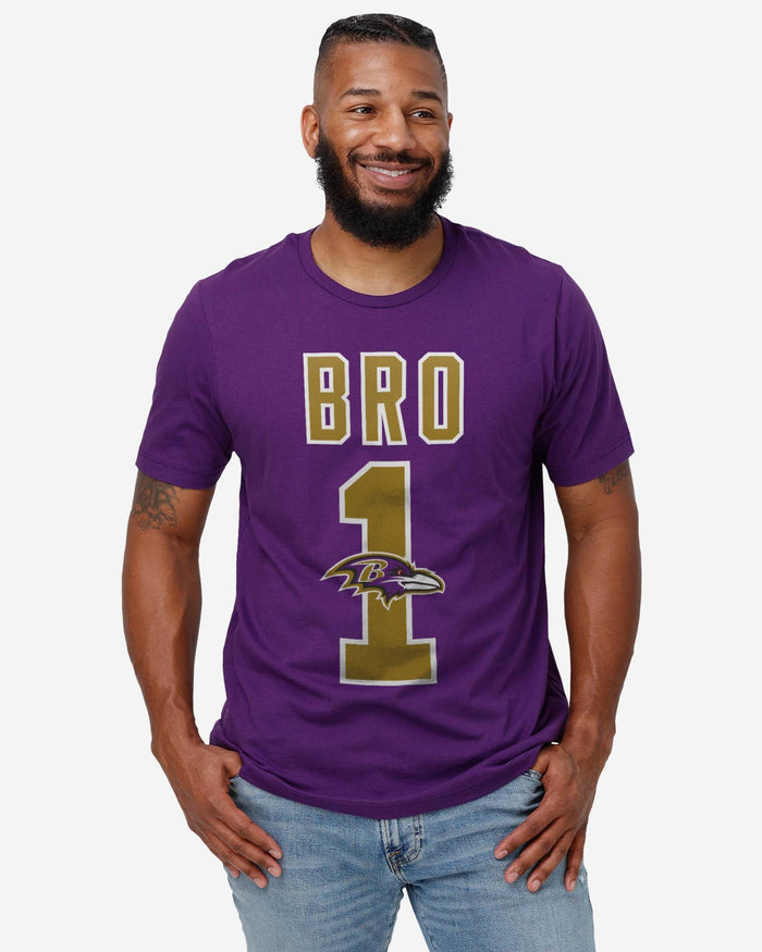 Baltimore Ravens Number 1 Bro T-Shirt FOCO - FOCO.com