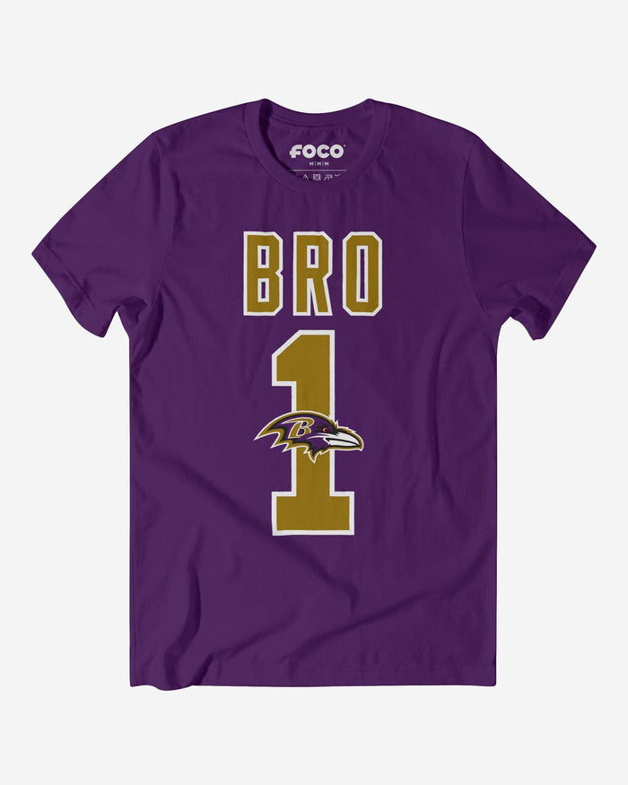 Baltimore Ravens Number 1 Bro T-Shirt FOCO S - FOCO.com