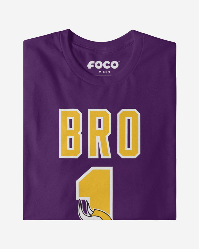 Minnesota Vikings Number 1 Bro T-Shirt FOCO - FOCO.com