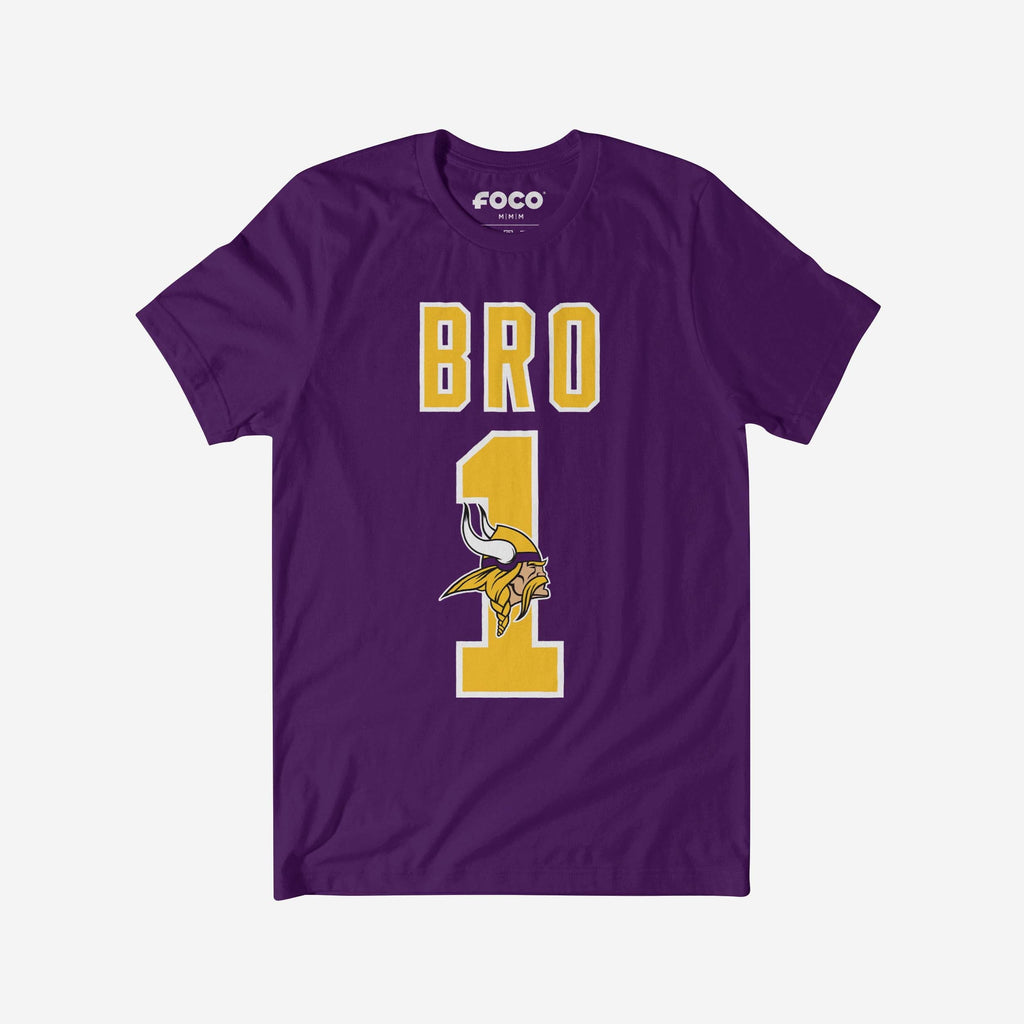 Minnesota Vikings Number 1 Bro T-Shirt FOCO S - FOCO.com