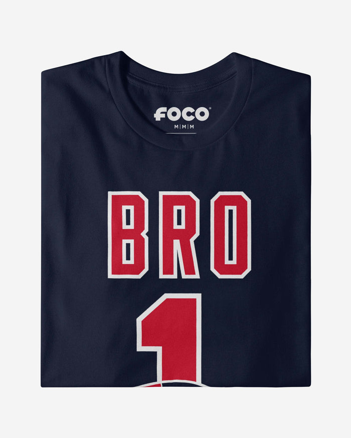 New England Patriots Number 1 Bro T-Shirt FOCO - FOCO.com