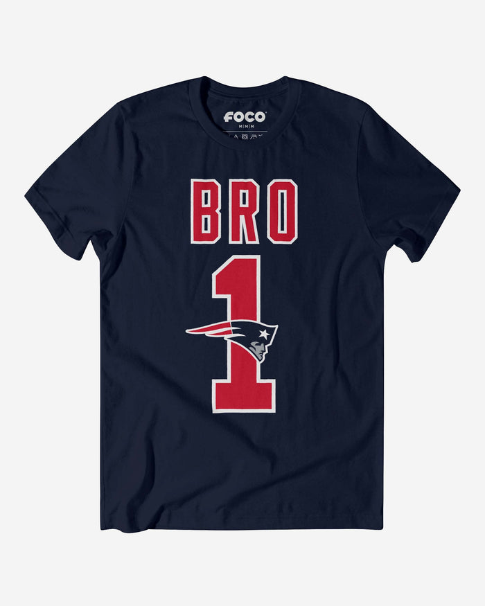 New England Patriots Number 1 Bro T-Shirt FOCO S - FOCO.com