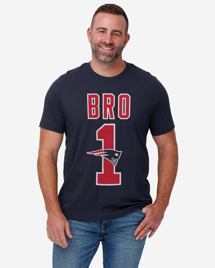 New England Patriots Number 1 Bro T-Shirt FOCO - FOCO.com