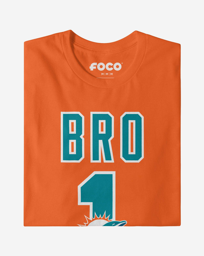 Miami Dolphins Number 1 Bro T-Shirt FOCO - FOCO.com