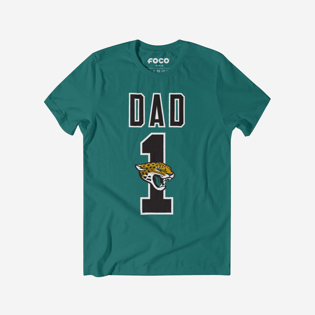 Jacksonville Jaguars Number 1 Dad T-Shirt FOCO S - FOCO.com
