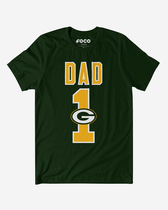 Green Bay Packers Number 1 Dad T-Shirt FOCO S - FOCO.com