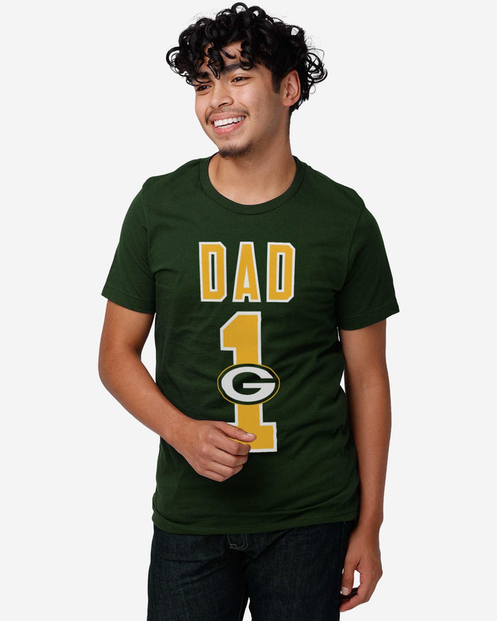Green Bay Packers Number 1 Dad T-Shirt FOCO - FOCO.com