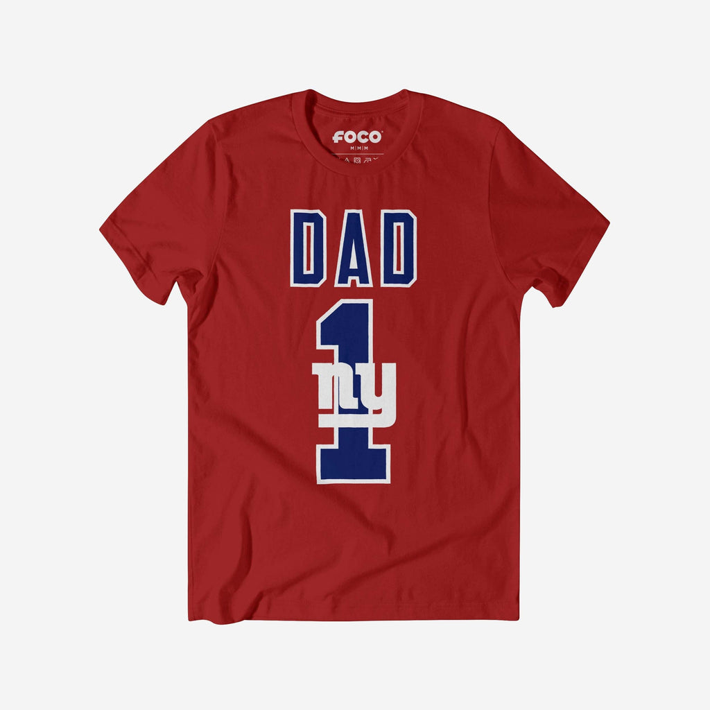 New York Giants Number 1 Dad T-Shirt FOCO S - FOCO.com