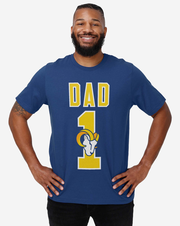 Los Angeles Rams Number 1 Dad T-Shirt FOCO - FOCO.com