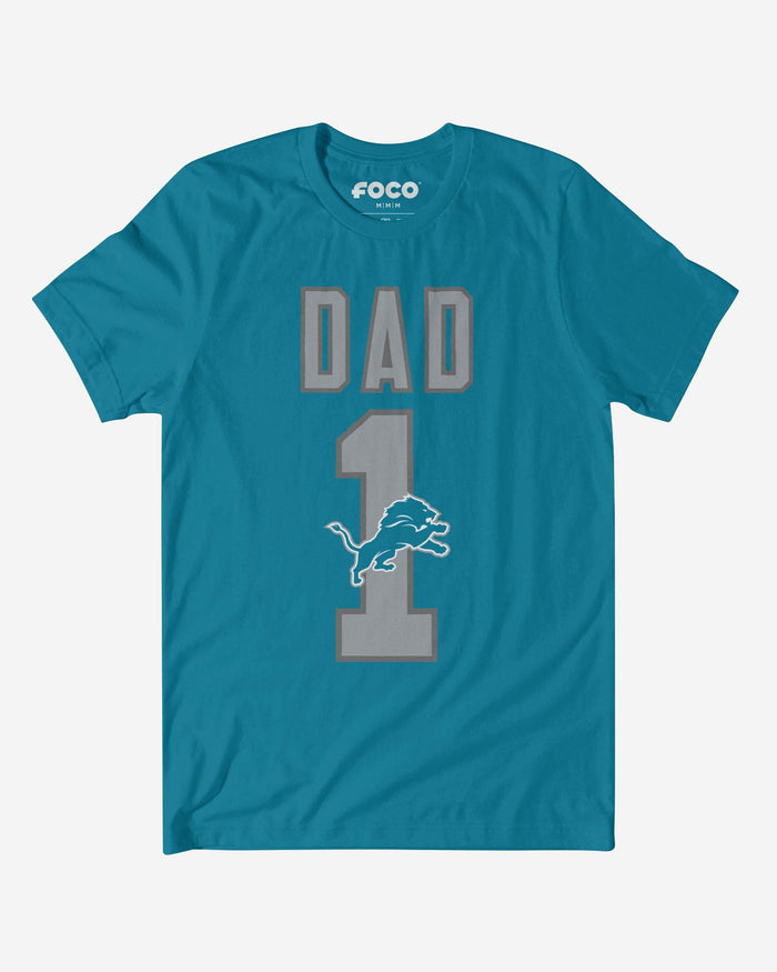 Detroit Lions Number 1 Dad T-Shirt FOCO S - FOCO.com