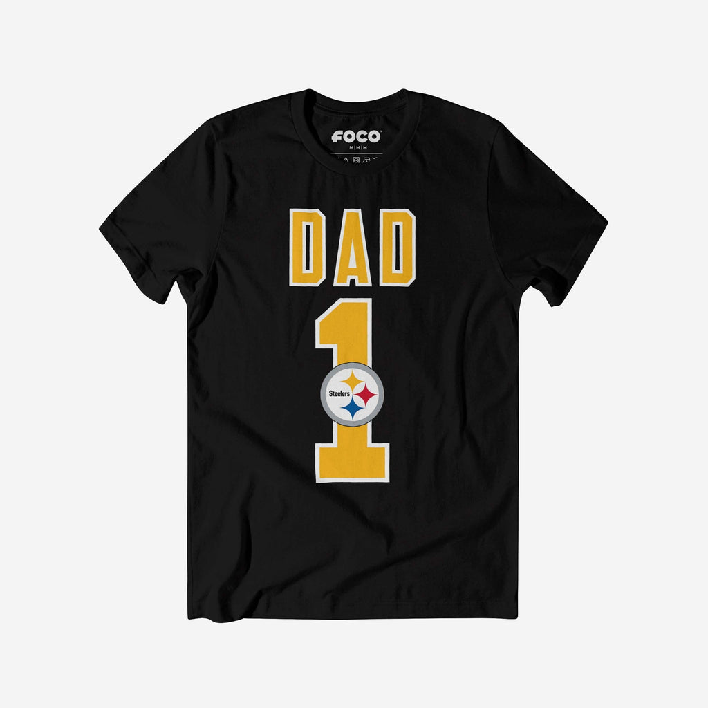 Pittsburgh Steelers Number 1 Dad T-Shirt FOCO S - FOCO.com