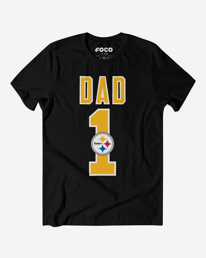 Pittsburgh Steelers Number 1 Dad T-Shirt FOCO S - FOCO.com