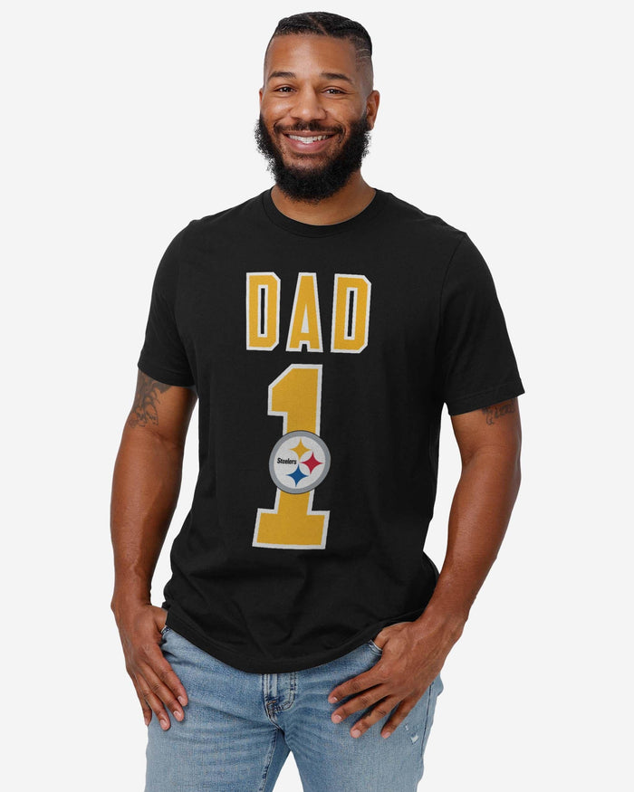 Pittsburgh Steelers Number 1 Dad T-Shirt FOCO - FOCO.com