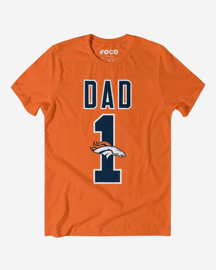 Denver Broncos Number 1 Dad T-Shirt FOCO S - FOCO.com