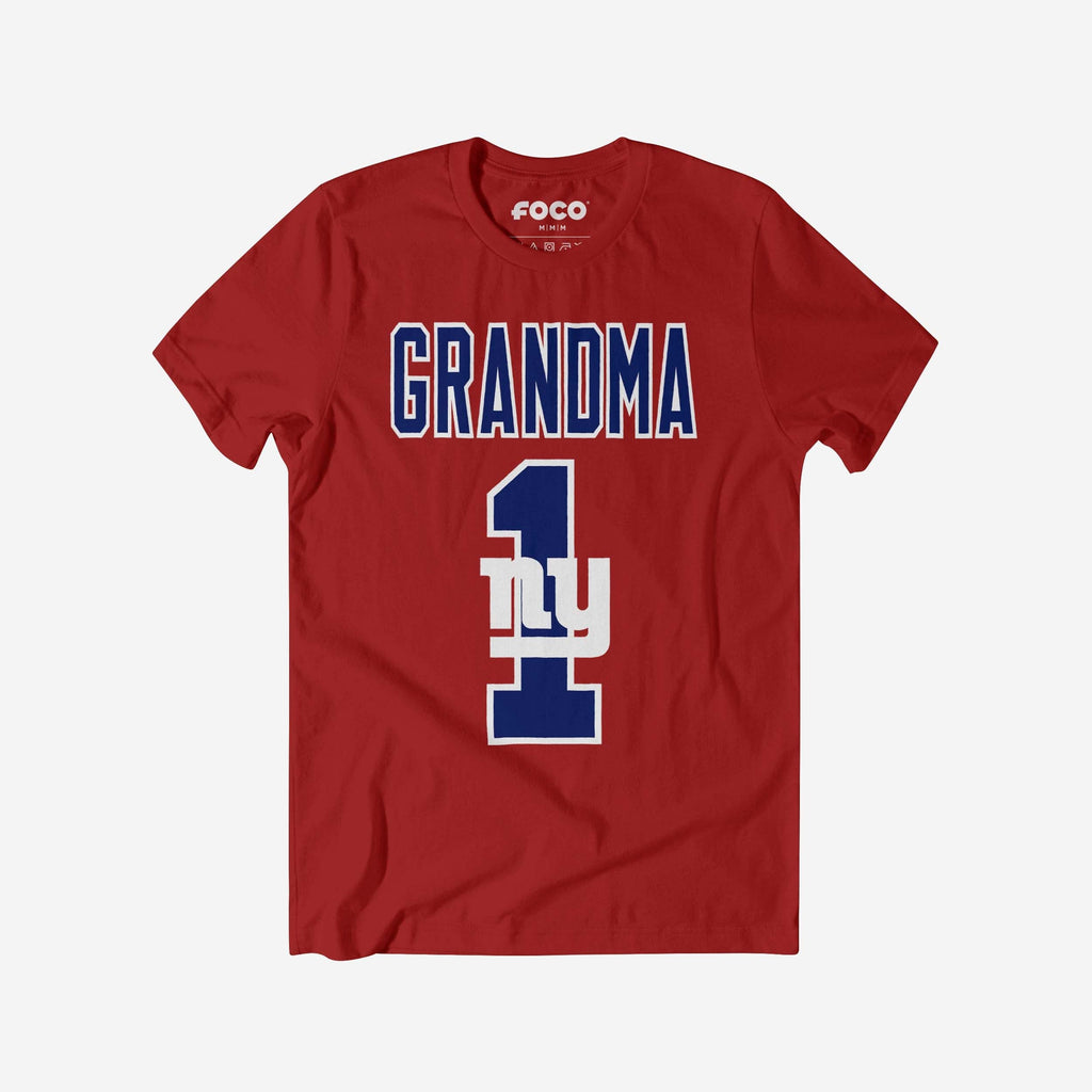 New York Giants Number 1 Grandma T-Shirt FOCO S - FOCO.com