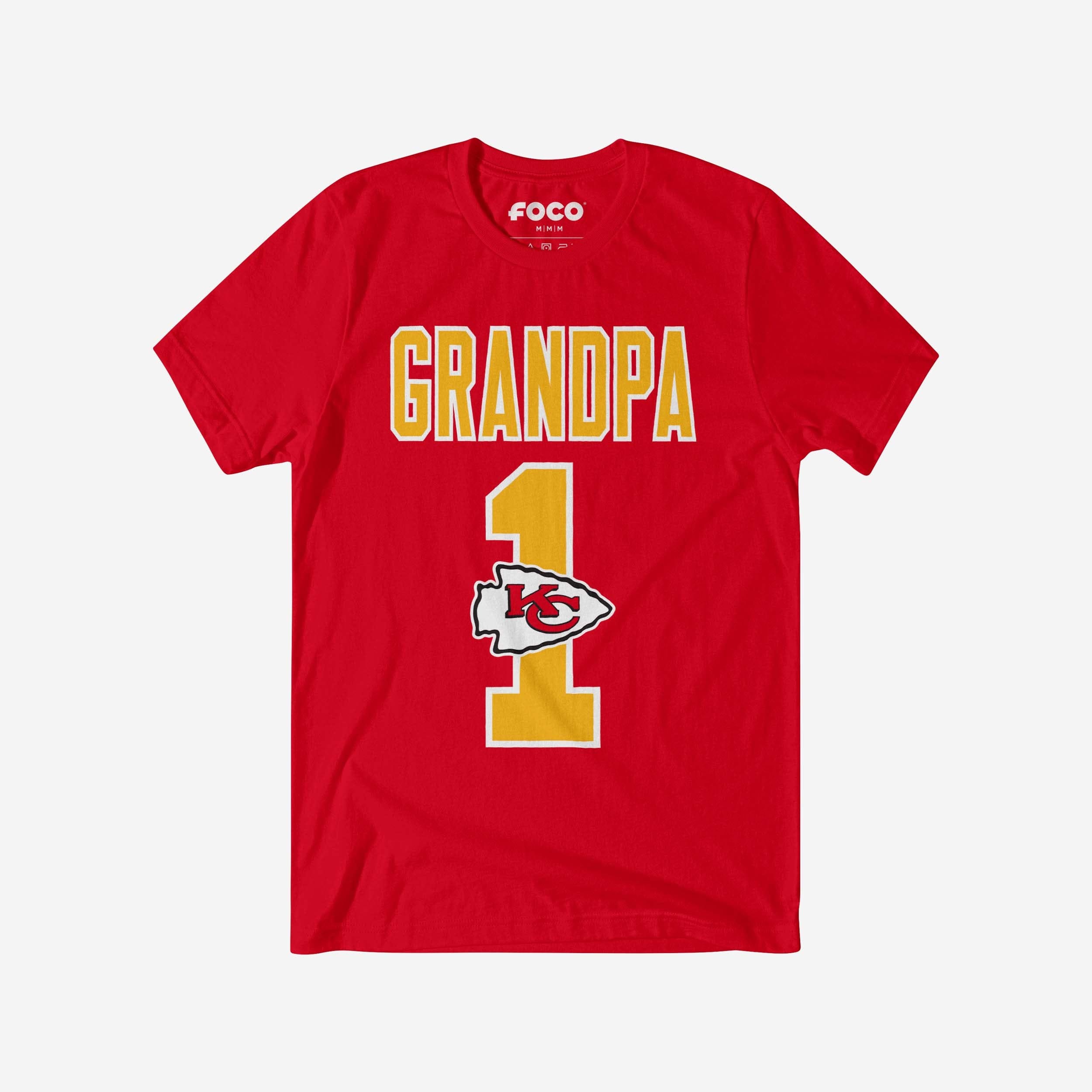 Kansas City Chiefs Number 1 Grandpa T-Shirt FOCO