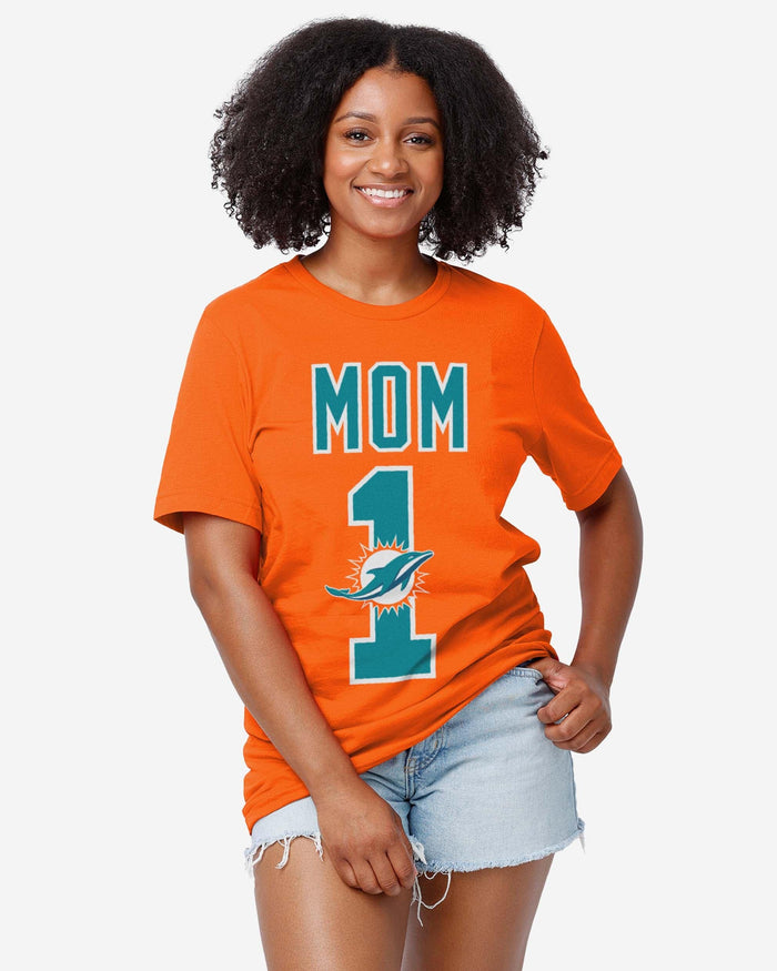 Miami Dolphins Number 1 Mom T-Shirt FOCO - FOCO.com
