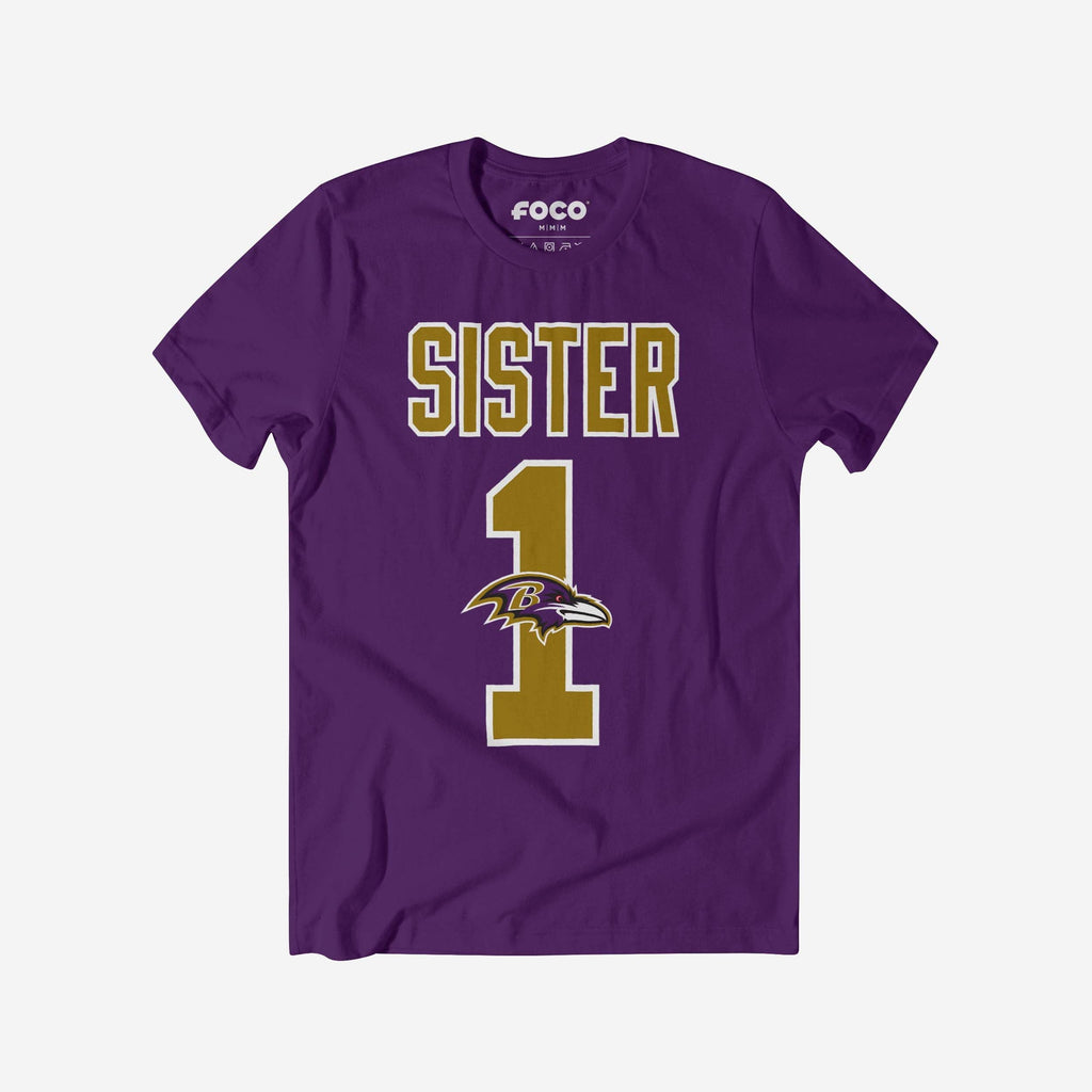 Baltimore Ravens Number 1 Sister T-Shirt FOCO S - FOCO.com
