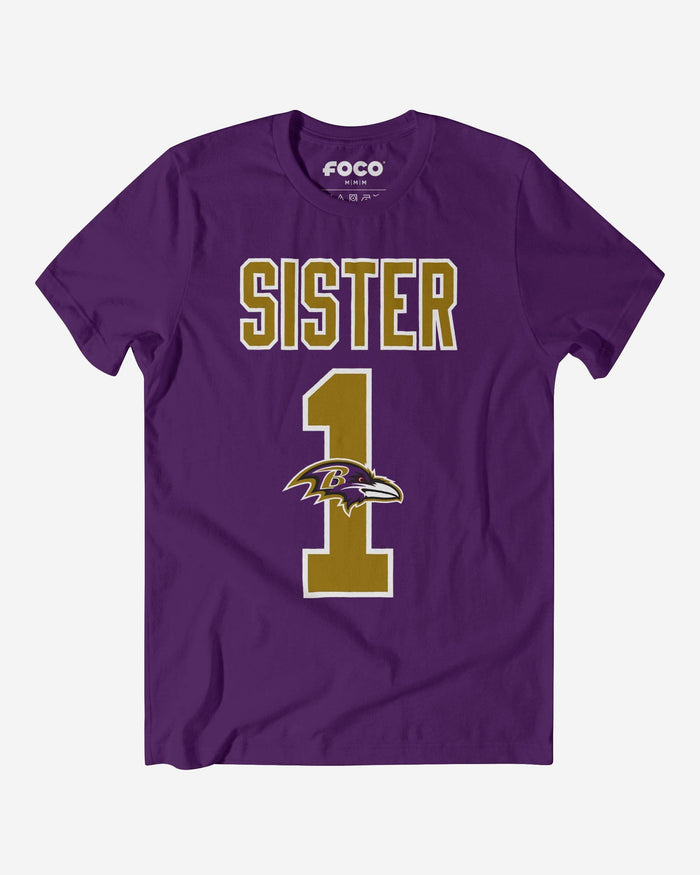Baltimore Ravens Number 1 Sister T-Shirt FOCO S - FOCO.com
