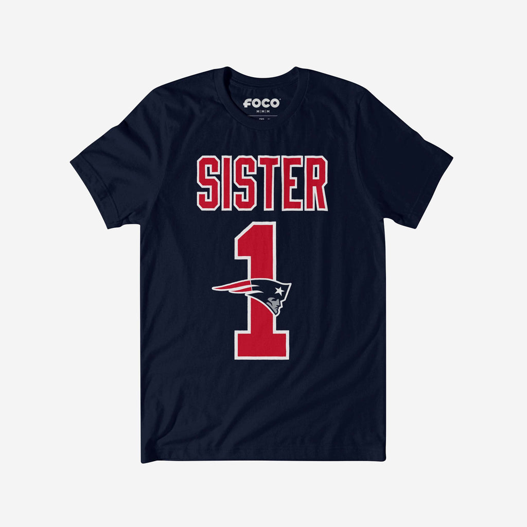 New England Patriots Number 1 Sister T-Shirt FOCO S - FOCO.com