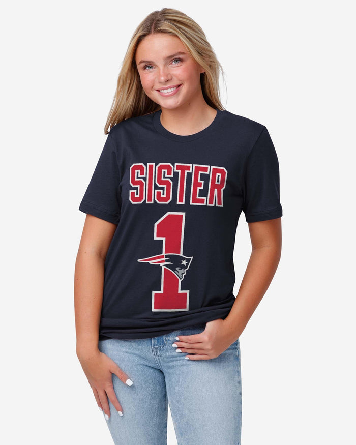 New England Patriots Number 1 Sister T-Shirt FOCO - FOCO.com
